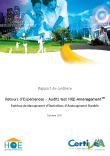 Retours d’Expériences des Audits test HQE™ Aménagement